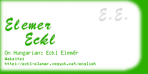 elemer eckl business card